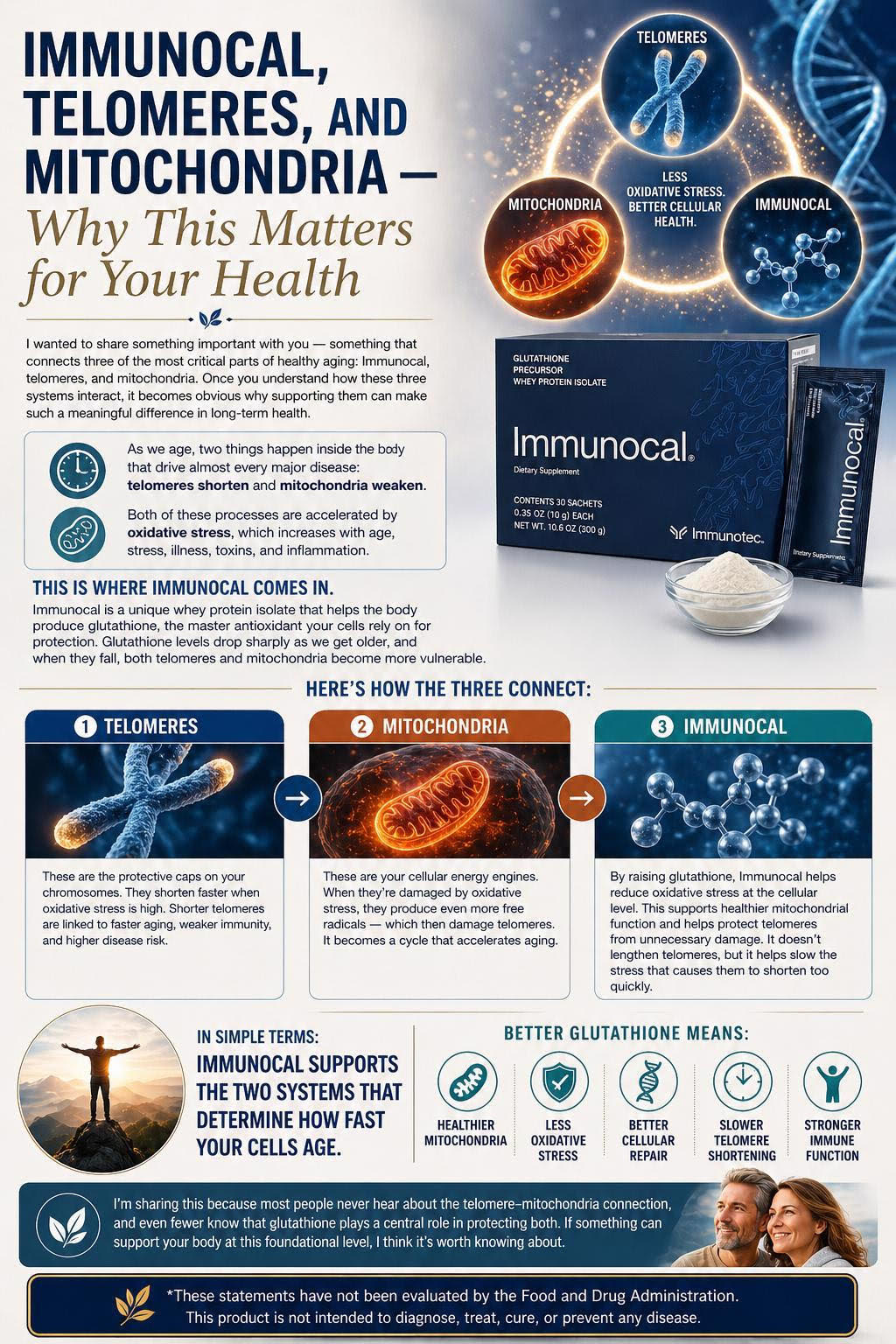 Immunocal, Telomeres, and Mitochondria — Why This Matters for Your Health